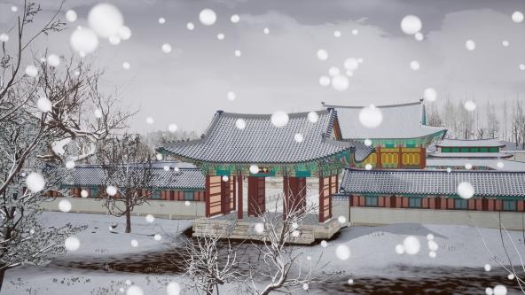 [스냅툰+스케치업] 한국 궁궐의 사계절
